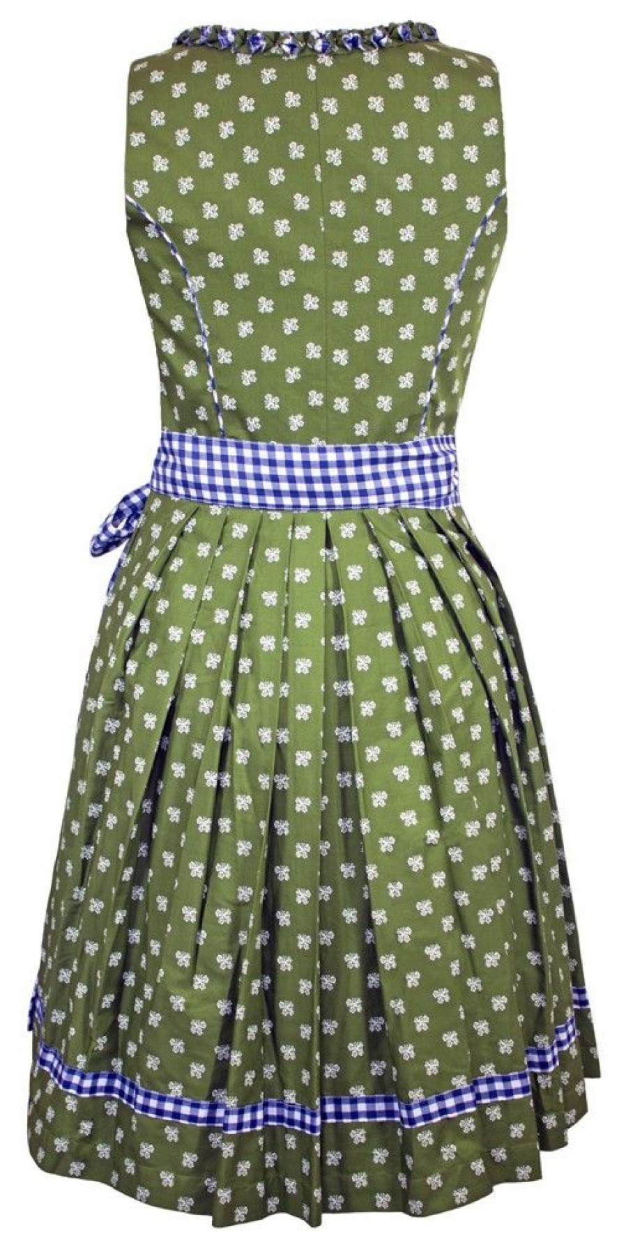 Damen Maddox Dirndl | Maddox Dirndl "Achensee" Traditionell | Olive Kobalt 55 Cm