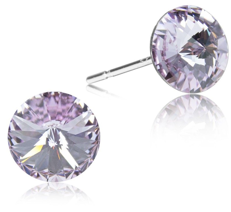 Schmuck LUISIA® | Luisia® Ohrstecker Mit Kristallen Von Swarovski® - 6 Mm Violet / Flieder