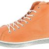 Damen Andrea Conti Sneaker | Andrea Conti Hohe Sneaker Fur Damen - Leder Schnurschuhe 0341500 - Papaya