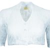 Damen Pierre Marcel - Die Bluse Blusen & Shirts | Pierre Marcel Damen Halbarm Spitzen Dirndlbluse Ylvie Mit Stehkragen - Weis