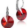 Schmuck LUISIA® | Luisia® 12 Mm Ohrringe Rivoli Mit Kristallen Von Swarovski® - Light Siam / Rot