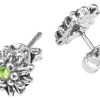 Schmuck Trachtenland | Luisia® Edelweis Ohrringe Marla Mit Kristallen Von Swarovski® - Hellgrun