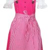 Madchen Isar-Trachten Dirndl | Isar-Trachten Kinder Dirndl "Michelle" 3-Tlg. Mit Bluse 52407 | Traditionell Pink