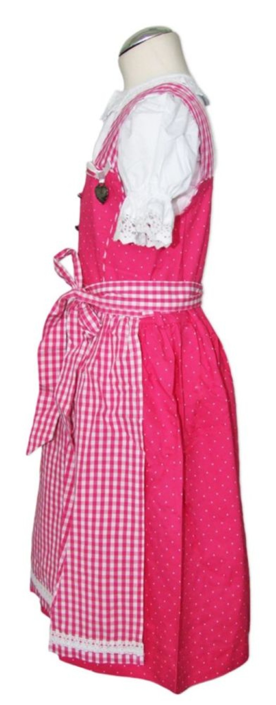 Madchen Isar-Trachten Dirndl | Isar-Trachten Kinder Dirndl "Michelle" 3-Tlg. Mit Bluse 52407 | Traditionell Pink