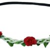 Madchen Trachtenland Hute & Haarschmuck | Blumen Haarband "Bella" Mit Kleinen Rosen | Rot