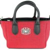 Damen Trachtenland Handtaschen | Damen Handtasche "Katrina" Mit Metallapplikation - Rot