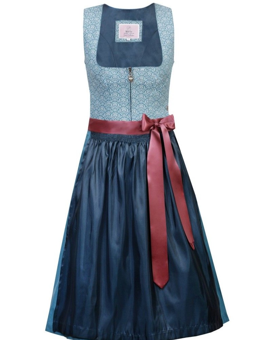 Damen MarJo Dirndl | Marjo Trachten Dirndl "Jill" Traditionell 595958 | Petrol - 58Cm