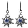 Schmuck Trachtenland | Luisia® Edelweis Ohrhanger Emilia Mit Kristallen Von Swarovski® - Safir / Royalblau