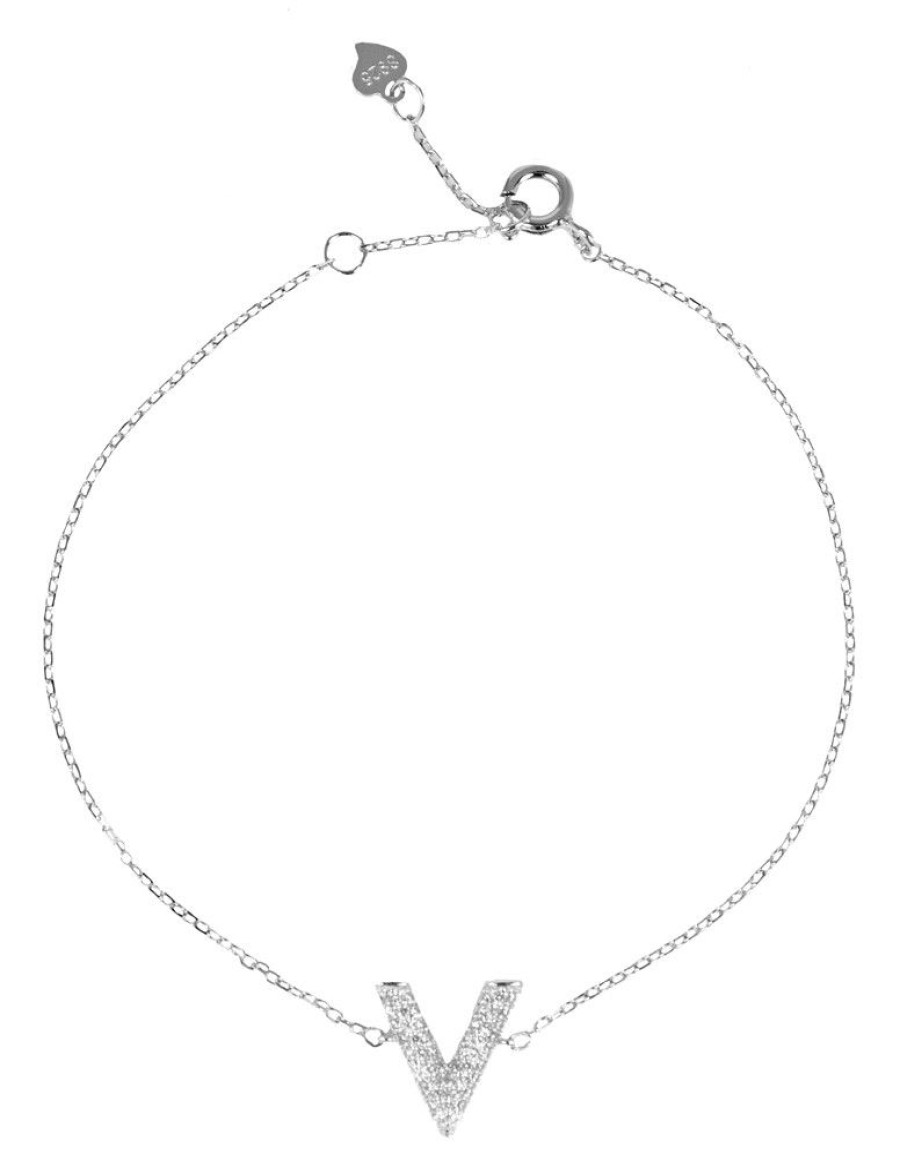 Schmuck LUISIA® | Luisia® Filigranes Damen Armband Mit Strass Pfeil - 925 Silber Mit Zirkonia