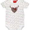 Madchen BONDI Baby Bodys | Bondi Baby Body "Blumenallover" 86439 | Madchen Unterziehbody Weicher Jersey | Weis