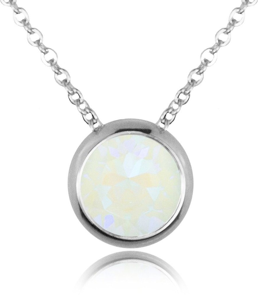 Schmuck LUISIA® | Luisia® Halskette "Ciri" Mit Kristallen Von Swarovski® - 11 Mm - Silber / Light Grey Delite