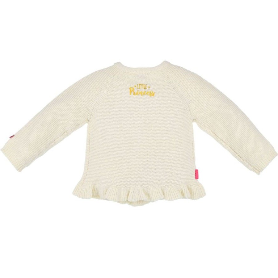 Madchen BONDI Fur´S Baby | Bondi Baby Madchen Strickjacke "Princess" Mit Ruschen 86524 | Creme Weis