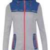 Damen Piz Palü Trachtenjacken | Piz Palu Damen Jacke Mit Kapuze "Ebrach" | Grau Schieferblau