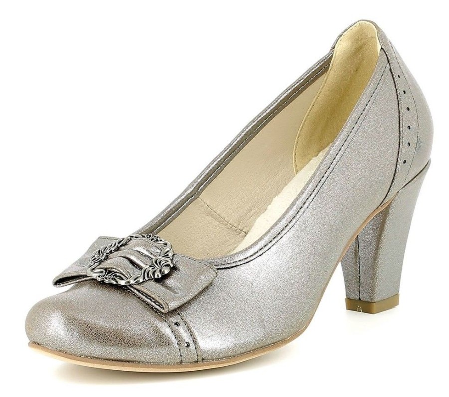 Damen Hirschkogel Pumps | Hirschkogel By Andrea Conti - Damen Pumps Mit Zierschnalle - Silber