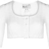 Damen MarJo Blusen & Shirts | Marjo Damen Dirndlbluse "Candia" Traditionell Mit Spitze Halbarm - Weis