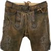 Herren Maddox Lederhosen | Maddox Kurze Herren Lederhose "Klostersee" Mit Gurtel | Antik Ziller