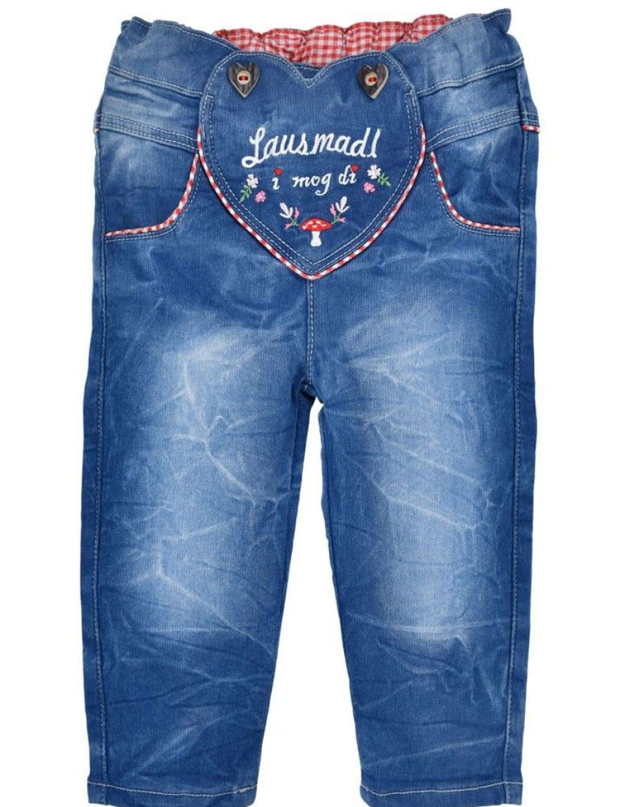 Madchen BONDI Hosen | Bondi Baby Madchen Jeans "Lausmadl" 86684 | Blue Denim