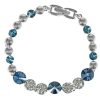 Schmuck LUISIA® | Luisia® Silbernes Damen Armband Mit Blauen Kristallen Von Swarovski®