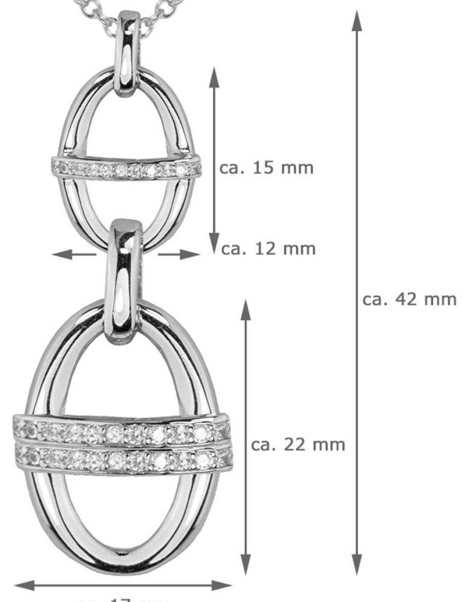 Schmuck LUISIA® | Luisia® Halskette "Ovale" 67014 | 925 Silber (55 Cm Lange)