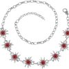 Schmuck Trachtenland | Edelweis Trachtengurtel Mit Strass - Rot