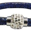 Schmuck Trachtenland | Stardust Armband Einreihig Mit Glitzerkristallen Blau