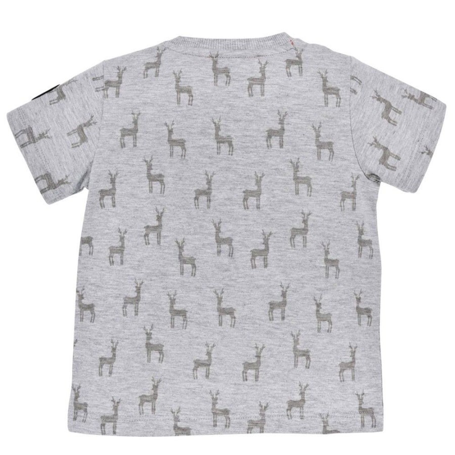 Jungen BONDI Shirts | Bondi Jungen T-Shirt "Traktor" 91630 | Grey Melange