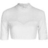 Damen Nina von C. Blusen & Shirts | Nina Von C. Spitzen Dirndlbluse "Viola" Stehkragen 16464892 | Weis