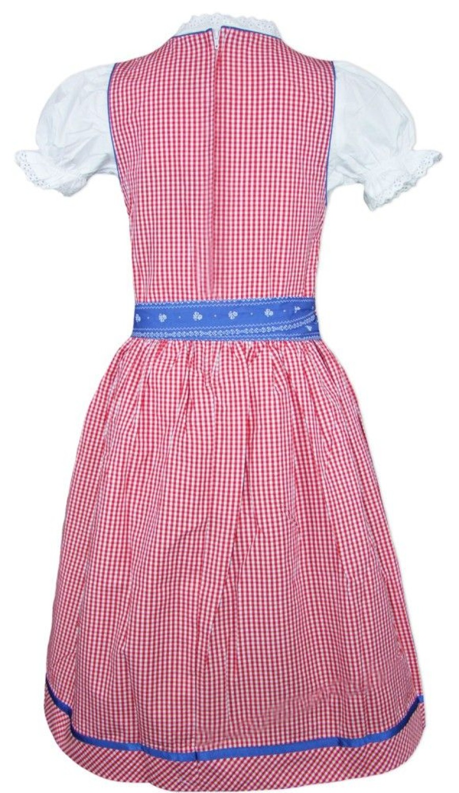 Madchen Isar-Trachten Dirndl | Isar-Trachten Kinder Dirndl "Susa" 3-Tlg. Mit Bluse 52412| Rot Blau