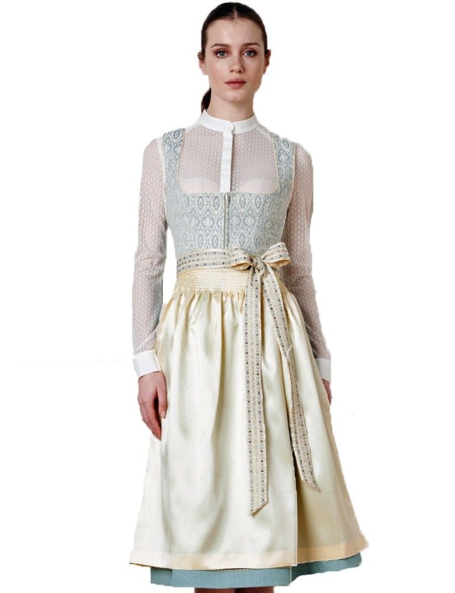 Damen KRÜGER COLLECTION Dirndl | Kruger Dirndl "Aramita" Traditioneller Look 112065 | Hellblau 70Cm