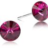 Schmuck LUISIA® | Luisia® Ohrstecker Mit Kristallen Von Swarovski® - 6 Mm Fuchsia / Pink