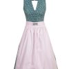 Damen MarJo Dirndl | Marjo Trachten Dirndl "Greta" Traditionell 595658 | Flaschengrun Rosa - 65Cm