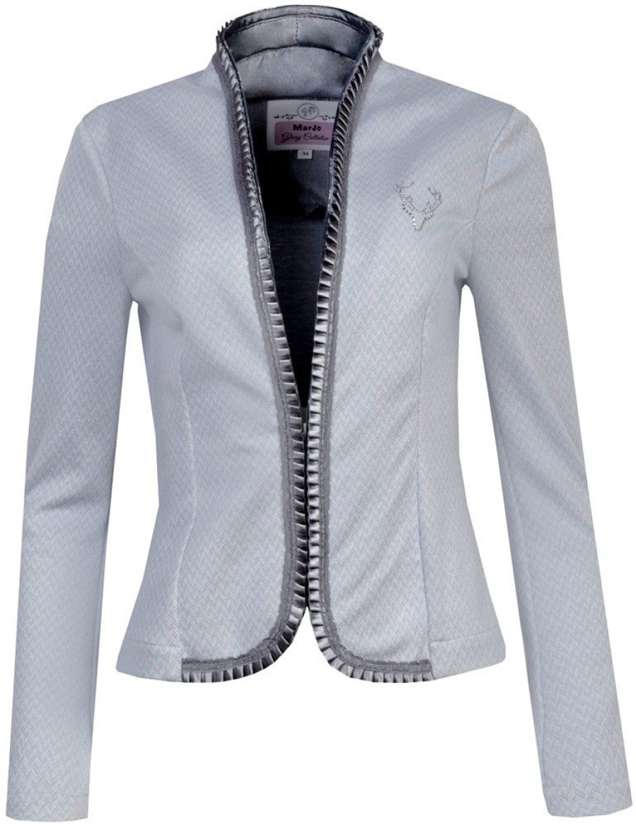 Damen MarJo Trachtenjacken | Marjo Damen Trachten Jacke "Jolin" 178700 | Bleu Grau