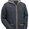 Herren Maddox Janker & Strickjacken | Maddox Herren Trachten Strickjacke Tristan Mit Kapuze - Indigo Blau