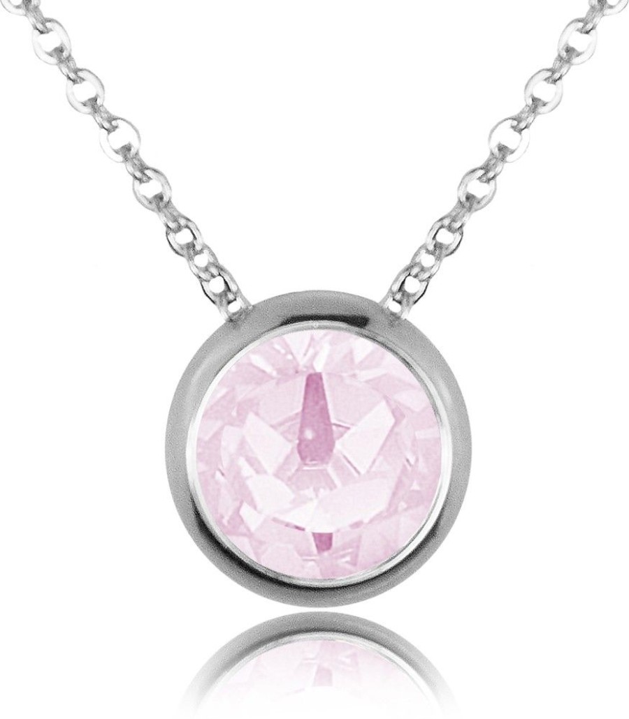 Schmuck LUISIA® | Luisia® Halskette "Ciri" Mit Kristallen Von Swarovski® - 11 Mm - Silber / Violet