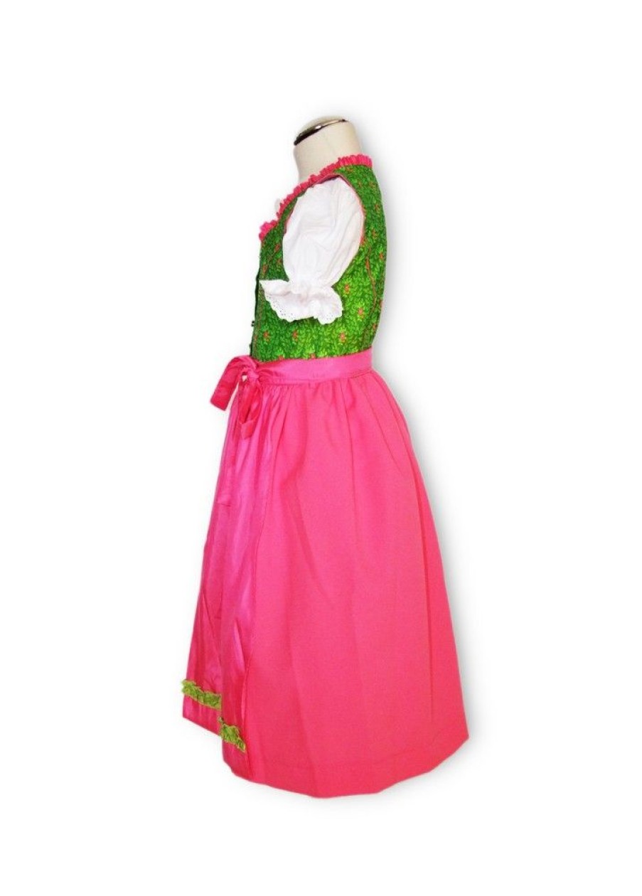 Madchen Isar-Trachten Dirndl | Isar-Trachten Kinder Dirndl "Mandy" 3-Tlg. Mit Bluse 64143 | Festlich Pink Grun