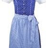 Madchen Isar-Trachten Dirndl | Isar-Trachten Kinder Dirndl "Melanie" 3-Tlg. Mit Bluse 64376 | Traditionell Blau