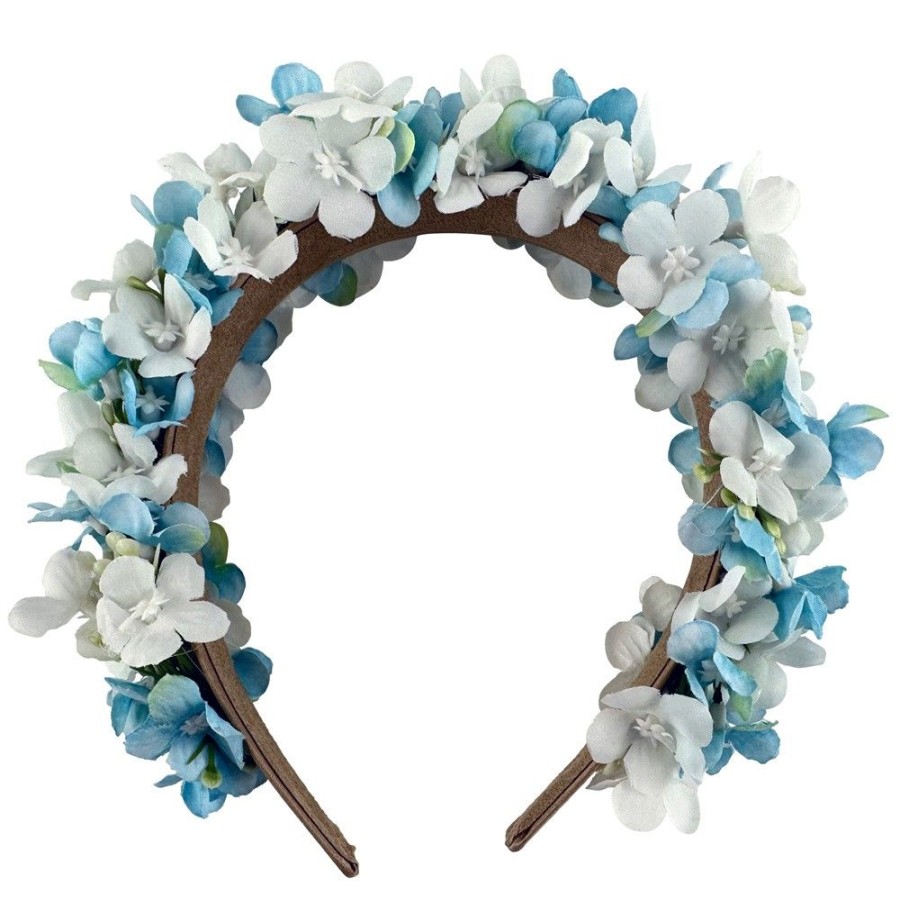 Madchen Trachtenland Hute & Haarschmuck | Blumen Haarreif "Marissa" Mit Zarten Bluten | Hellblau