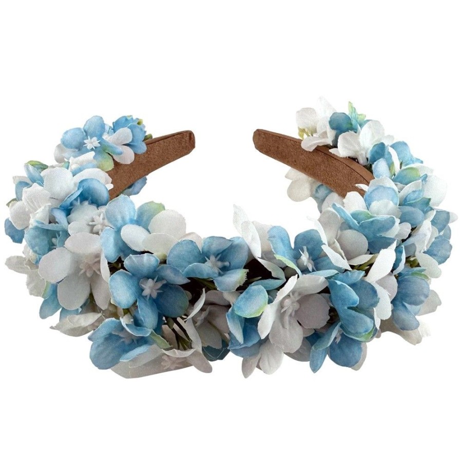 Madchen Trachtenland Hute & Haarschmuck | Blumen Haarreif "Marissa" Mit Zarten Bluten | Hellblau