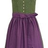 Damen Hiebaum Dirndl | Hiebaum Damen Dirndl "Isalie" - Traditionell | Grun Lila 60Cm