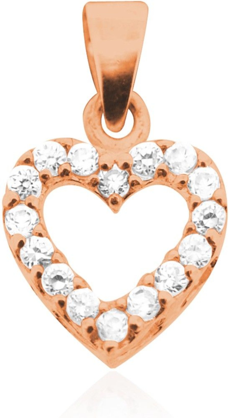 Schmuck LUISIA® | Luisia® Kettenanhanger Herz Mit Zirkonia - 925 Sterling Silber Rosegold