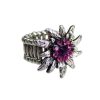 Schmuck Trachtenland | Edelweis Trachtenring Mit Strass - Pink