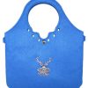 Damen Trachtenland Handtaschen | Trachtentasche Kleiner Shopper Mit Hirsch Blau