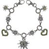 Schmuck P.S. Schuhmacher | Charivari Kette Mit Edelweis - Olivgrun