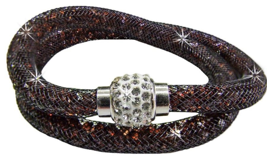 Schmuck Trachtenland | Stardust Armband Zweireihig Dunkelbraun