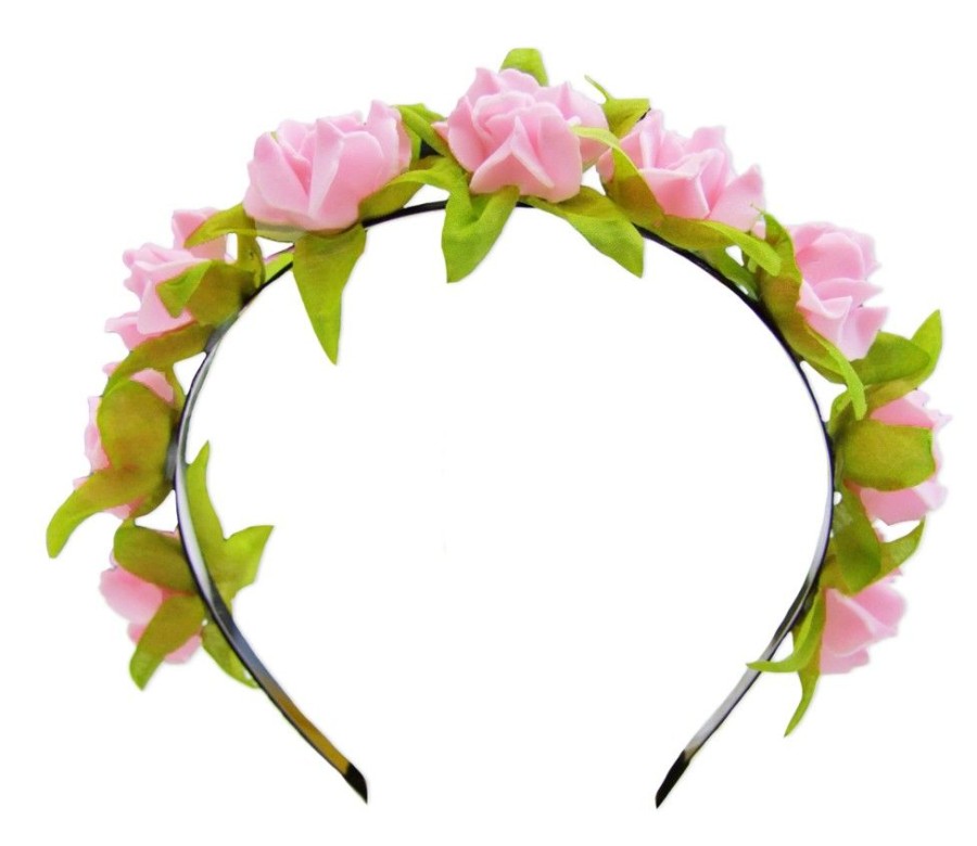 Madchen Trachtenland Hute & Haarschmuck | Blumen Haarreif Mit Rosen - Rosa