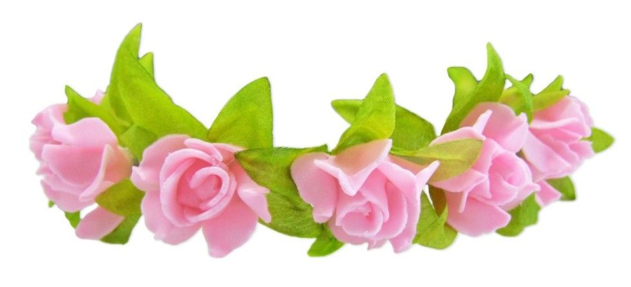 Madchen Trachtenland Hute & Haarschmuck | Blumen Haarreif Mit Rosen - Rosa