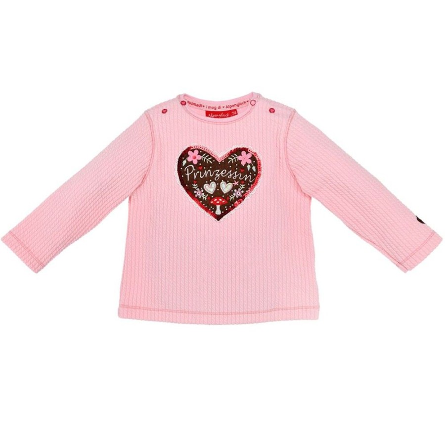 Madchen BONDI Blusen / Shirts | Bondi Madchen Sweatshirt "Prinzessin" 86618 - Rosa | Pullover