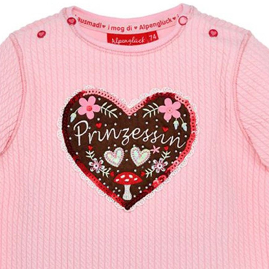 Madchen BONDI Blusen / Shirts | Bondi Madchen Sweatshirt "Prinzessin" 86618 - Rosa | Pullover