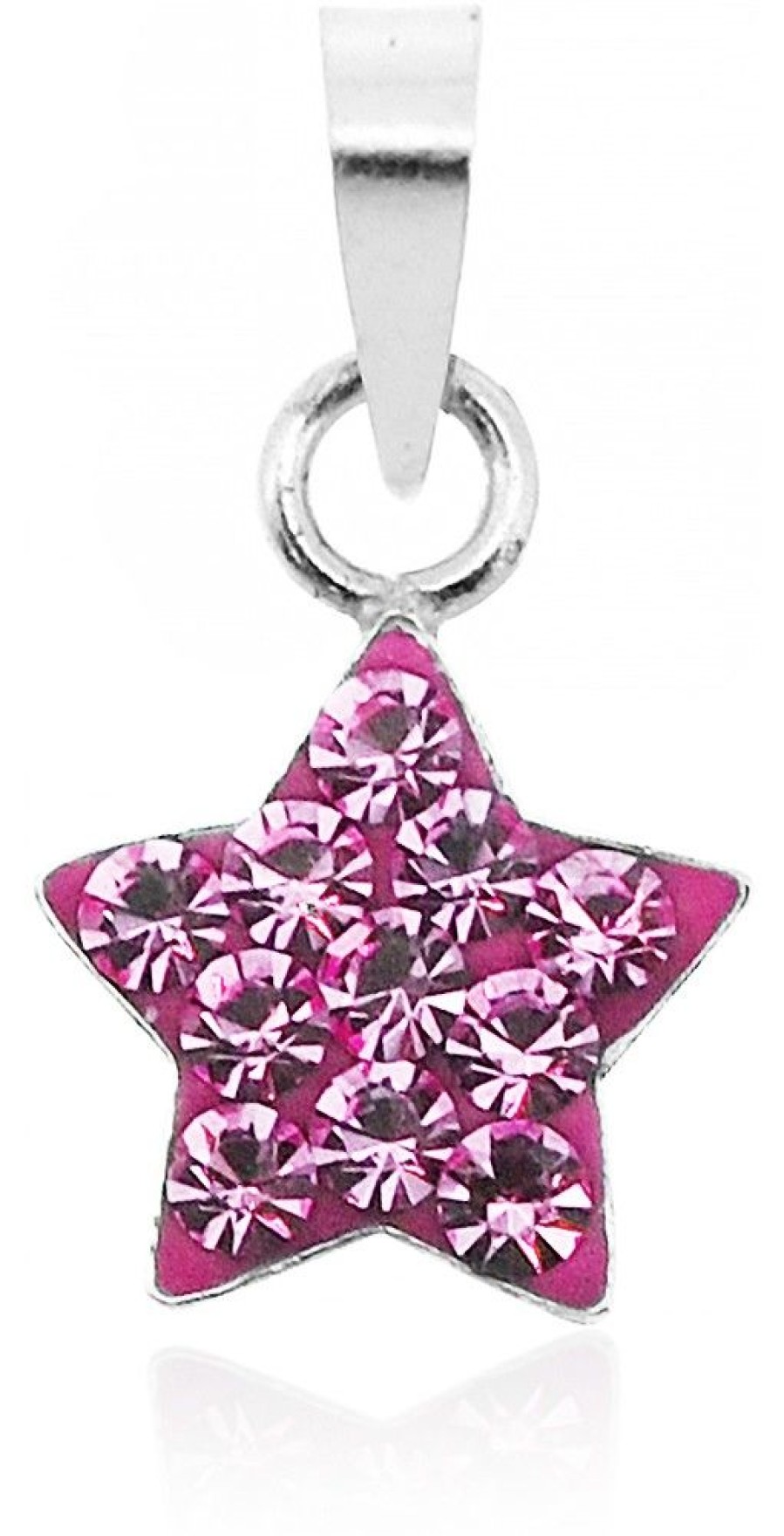 Schmuck LUISIA® | Luisia® Kettenanhanger Stern Mit Kristallen Von Swarovski® - 925 Sterling Silber - Pink