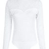 Damen Nina von C. Bodys | Nina Von C. Langarm Blusen Body "Sarina" 48591971 | Weis